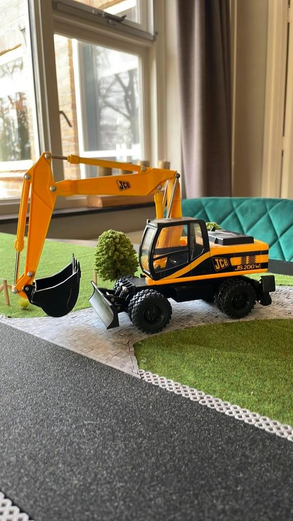 Britains Jcb graafmachine, Hobby en Vrije tijd, Modelauto's | 1:32, Zo goed als nieuw, Tractor of Landbouw, Britains, Ophalen of Verzenden