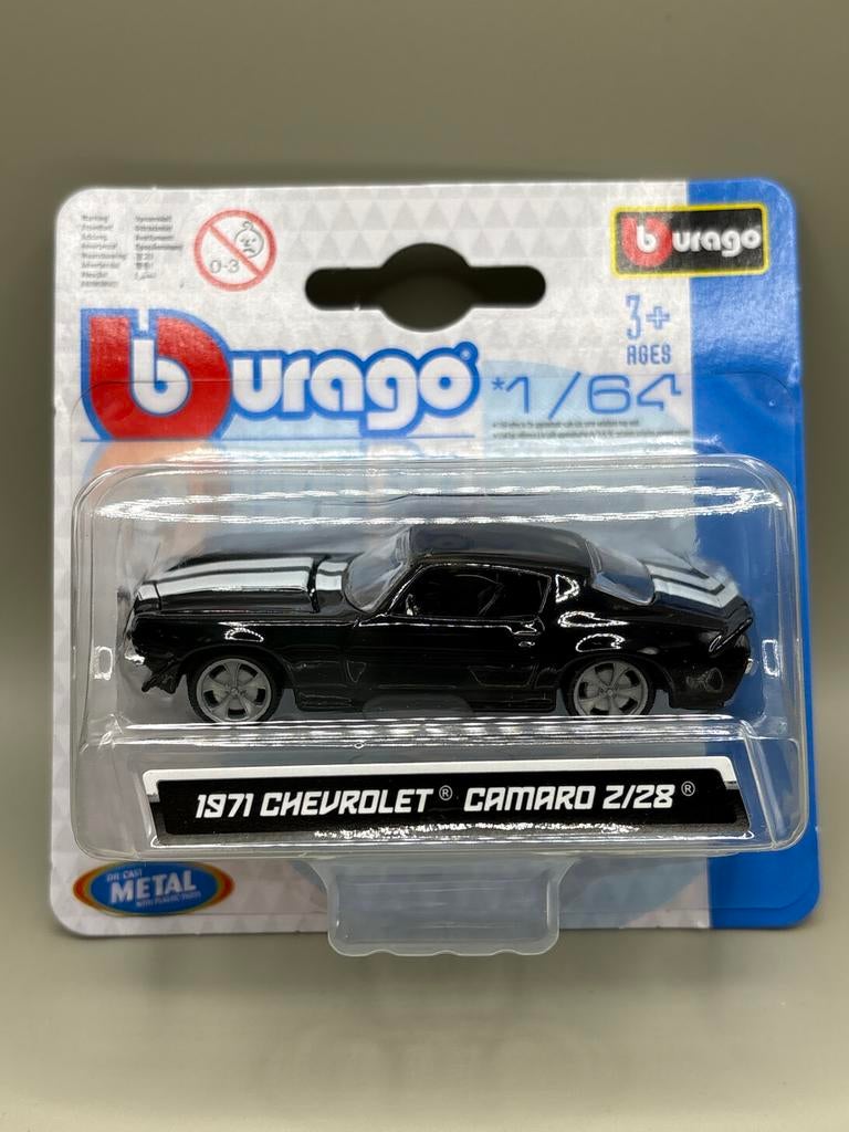Bburago 1/64 1971 Chevrolet Camaro Z/28 Nieuw, Auto, Nieuw, Ophalen of Verzenden, Bburago