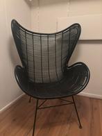 HK Living rotan Egg chair zwart, Ophalen, Zo goed als nieuw, Zwart, Eén
