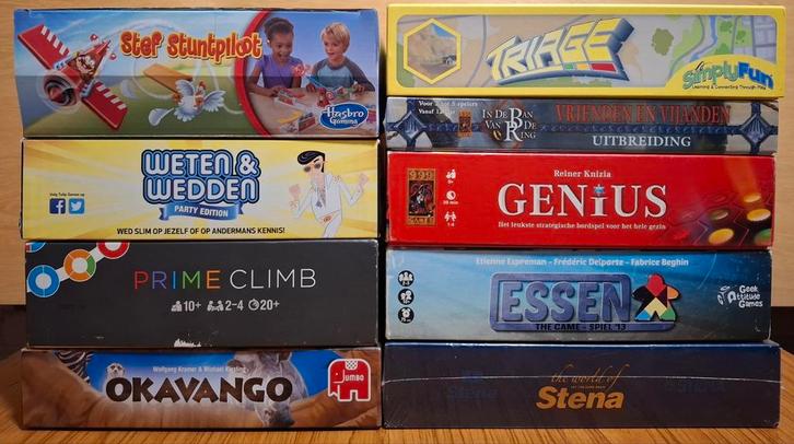 Pakket oa. Okavango Stef Stuntpiloot Genius Weten & Wedden, Hobby en Vrije tijd, Gezelschapsspellen | Bordspellen, Gebruikt, Een of twee spelers