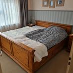 Grenen bed met lades, nachtkastjes en spiraalbodems, Huis en Inrichting, Ophalen, Gebruikt, 90 cm, Eenpersoons