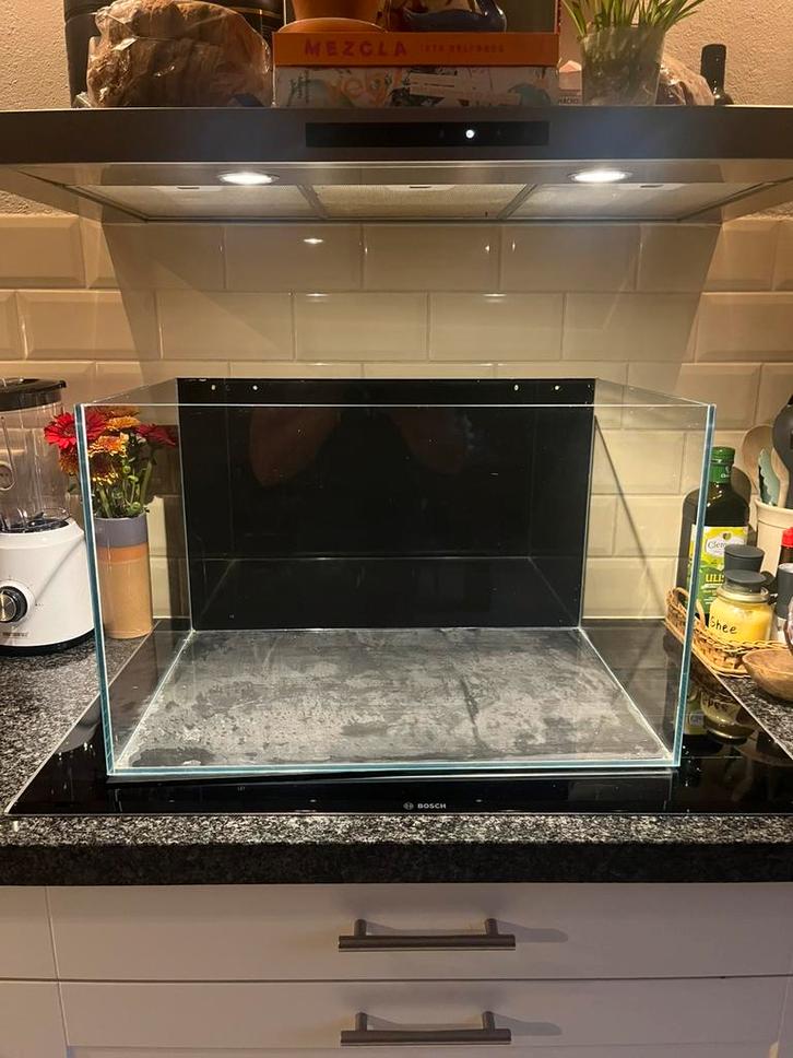 Superfish scaper 90 optic white aquarium, Dieren en Toebehoren, Vissen | Aquaria en Toebehoren, Zo goed als nieuw, Leeg aquarium