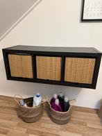 Eket wandkast - Zwart, Huis en Inrichting, Kasten | Wandmeubels, Ophalen, Zo goed als nieuw, Minder dan 150 cm, Minder dan 100 cm
