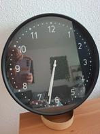 Ikea klok, zwart, 38cm doorsnee, Huis en Inrichting, Ophalen, Zo goed als nieuw, Analoog, Wandklok