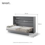 Concept opklapbed horizontaal - 120x200 - Grijs