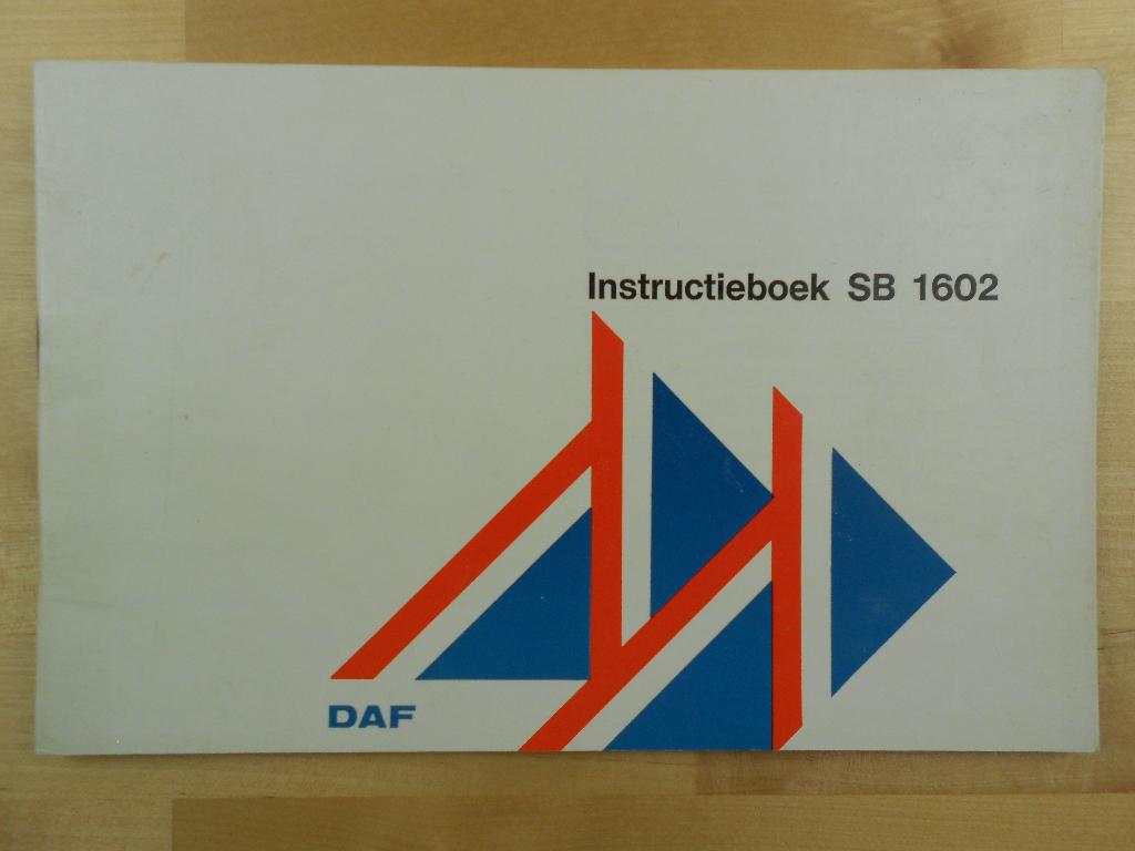 DAF SB 1602 Bus Handleiding ca 1976 SB1602 Instructieboek, Ophalen of Verzenden