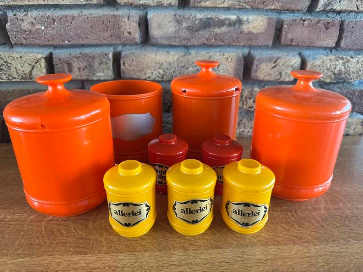 Emsa bussen en kruidenbusjes - vintage, Antiek en Kunst, Antiek | Keukenbenodigdheden, Ophalen of Verzenden
