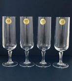 4 Kristallen champagneglazen/flutes, cristal d'arques glazen, Ophalen of Verzenden