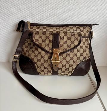 Authentieke Gucci jaren 90 bruine schoudertas beschikbaar voor biedingen