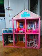 Poppenhuis, barbiehuis vintage - Bluebox dollhouse cardboard, Kinderen en Baby's, Speelgoed | Poppenhuizen, Ophalen of Verzenden