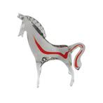 Vintage Murano handgeblazen rood gestreept glazen paard, Antiek en Kunst, Antiek | Glas en Kristal, Ophalen of Verzenden