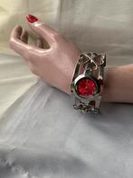 Neptunus Horloge - Rode Wijzerplaat, Stalen Band, Overige merken, Gebruikt, Staal, Polshorloge