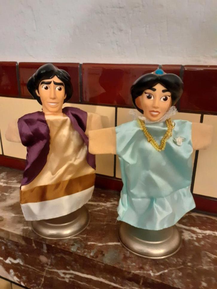 Aladdin handpoppen poppenkastpoppen Disney, Verzamelen, Poppen, Zo goed als nieuw, Pop, Ophalen of Verzenden