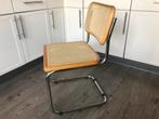 2x Thonet stijl Breuer Cesca buisframe stoel rotan webbing, Huis en Inrichting, Stoelen, Vintage Bauhaus Design, Riet of Rotan