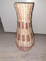 Mooie rieten vaas (hoog), Huis en Inrichting, Woonaccessoires | Vazen, Overige kleuren, Nieuw, Ophalen of Verzenden, Glas