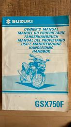 Handleiding Suzuki GSX750F, Motoren, Handleidingen en Instructieboekjes, Ophalen of Verzenden, Suzuki