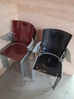 Vintage ijzeren stoelen voor loods/schuur, Huis en Inrichting, Stoelen, Ophalen, Gebruikt, Overige kleuren, Metaal