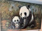Metalen 3D tropische Panda schilderij, Ophalen