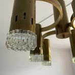 prachtige vintage design hanglamp/ kroonluchter, Vintage design, Ophalen of Verzenden, Zo goed als nieuw, Glas