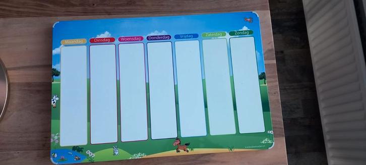 Magneetbord inclusief magneten over dagelijkse leven., Huis en Inrichting, Woonaccessoires | Memoborden, Zo goed als nieuw, Ophalen