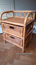 Bamboe ladenkastje, Huis en Inrichting, Kasten | Ladekasten, Ophalen, Minder dan 50 cm, 1 of 2 laden, Zo goed als nieuw