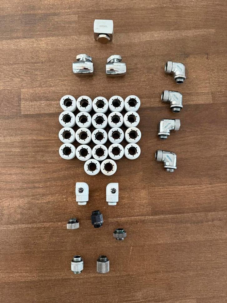 PC Waterkoeling Fittingen Alphacool, PrimoChill, Bitspower, Computers en Software, Computerkoelers, Gebruikt, Waterkoeling, Ophalen of Verzenden