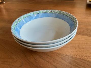 3 Arzberg Albert Heijn schaaltjes - decor blauw/groene band beschikbaar voor biedingen