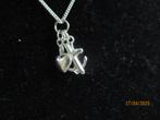zilver ketting met geloof hoop en vrede <liefde>, Met hanger, Ophalen of Verzenden, Zo goed als nieuw, Zilver