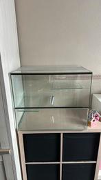 Terrarium met 2 schuif glas deurtjes, Dieren en Toebehoren, Knaagdieren en Konijnen | Hokken en Kooien, Ophalen of Verzenden, Gebruikt