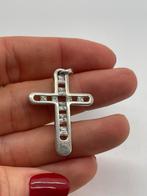 Z847 Prachtige zilveren kruis hanger, Ophalen of Verzenden, X, Kruis of Symbool, Zilver