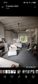 Witte leren stoel te koop, Ophalen of Verzenden, Gebruikt