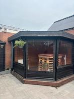 Tuinhuis / overkapping - met oprolbare verandazeilen, Ophalen, Gebruikt, Hout, 200 tot 400 cm