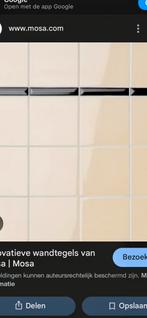 Mosa tegel sierstrip foxtrot zwart facet jaren 30 15x3 cm, Doe-het-zelf en Verbouw, Tegels, Zo goed als nieuw, Minder dan 5 m²