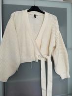 Gebreide overslag vest, Maat 38/40 (M), H&M, Wit, Ophalen of Verzenden