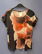 Dept shirt zwart / wit/ beige/ rode print XS 39254 gratis vz, ., Zwart, Ophalen of Verzenden, Zo goed als nieuw
