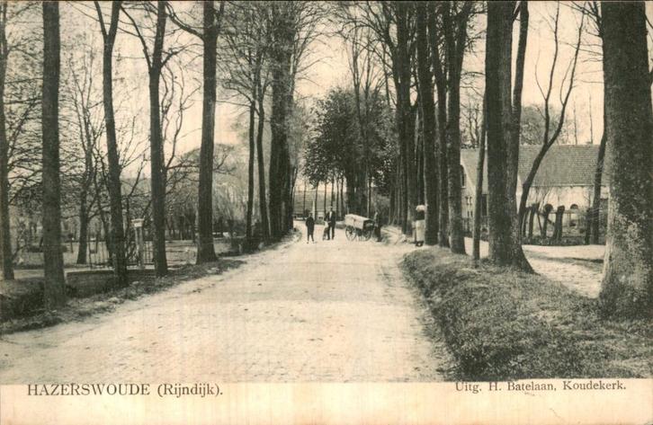 Hazerswoude - Rijndijk - Bomenlaan, Verzamelen, Ansichtkaarten | Nederland, Gelopen, Zuid-Holland, Voor 1920, Ophalen of Verzenden