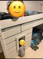 Halfhoogslaper met bureau, Kinderen en Baby's, Kinderkamer | Bedden, Ophalen, 85 tot 100 cm, Hoogslaper of Stapelbed, Gebruikt