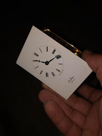 Antiek Frans rijs klokje Messing/Glas Decoratief beschikbaar voor biedingen