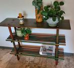 Vintage retro stokkenkast jaren 50-60 stellingkast boekenkas, Antiek en Kunst, Antiek | Meubels | Kasten, Ophalen