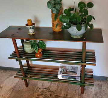 Vintage retro stokkenkast jaren 50-60 stellingkast boekenkas beschikbaar voor biedingen