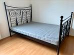 Compleet bed incl. AUPING bedbodem, Huis en Inrichting, Slaapkamer | Bedden, Ophalen, Zwart, Tweepersoons, 140 cm