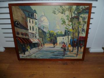 Schilderij Parijs Sacre Coeur Olieverf op doek beschikbaar voor biedingen