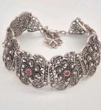 Zilveren armband bloedkoraal, Verzenden, Gebruikt, Zilver, Zilver