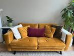 Velvet yellow sofa, Ophalen of Verzenden, Zo goed als nieuw, 75 tot 100 cm, 150 tot 200 cm