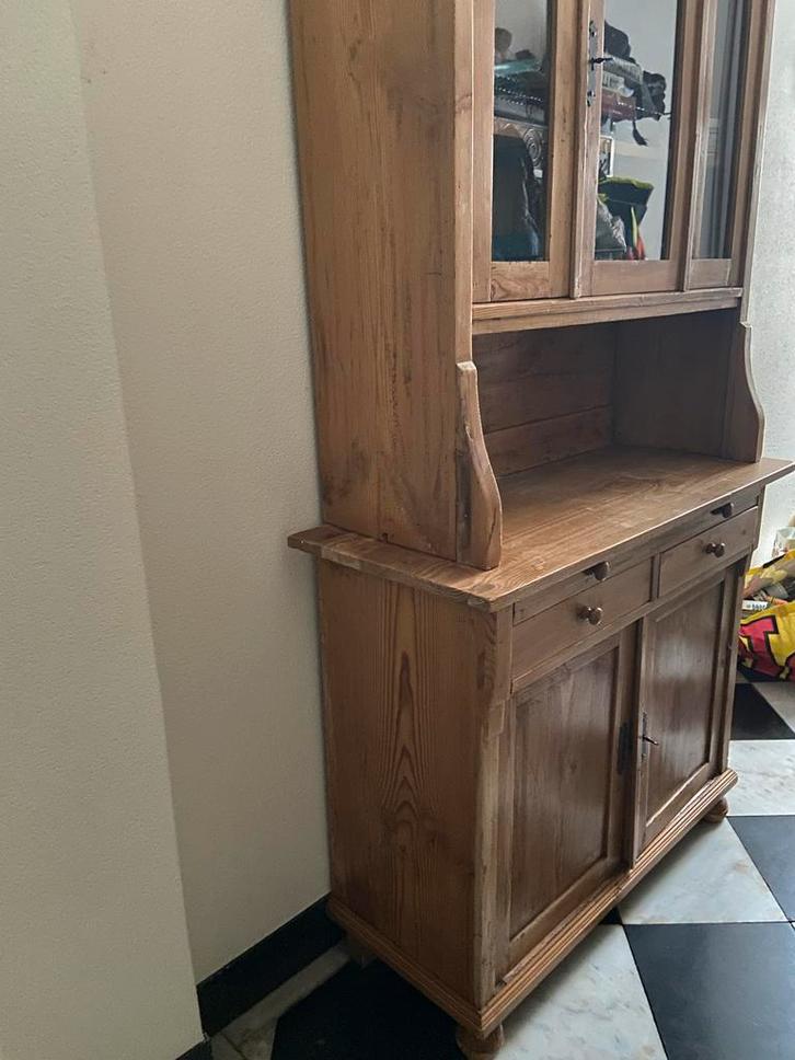 Antieke grenen buffetkast, Antiek en Kunst, Antiek | Meubels | Kasten, Ophalen of Verzenden