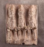 Antieke bronzen reliëfplaquette uit Benin, Antiek en Kunst, Ophalen of Verzenden