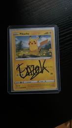 Pikachu met handtekening van enzo knol, Verzamelen, Ophalen, Zo goed als nieuw, Speelkaart(en)