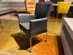 Granada set van 4 stoelen He Design in Toledo Nero €1135,-, Ophalen, Zwart, Nieuw, Leer