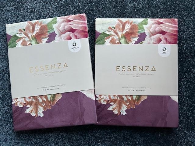 Essenza 2 Kussenslopen 60/60 100% Biologische Satijn Katoen, Huis en Inrichting, Slaapkamer | Beddengoed, Nieuw, Hoeslaken of Sloop