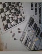 3-in-1 Schaak, Backgammon & Damspel - Acryl, Hobby en Vrije tijd, Gezelschapsspellen | Bordspellen, Een of twee spelers, Ophalen of Verzenden